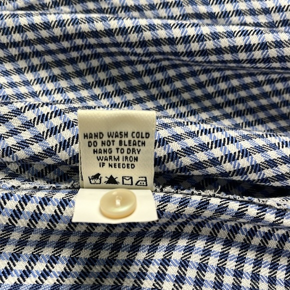 Max Studio Sleeveless Blue White Gingham Shirt Dress Women's Size XL - Picture 9 of 11